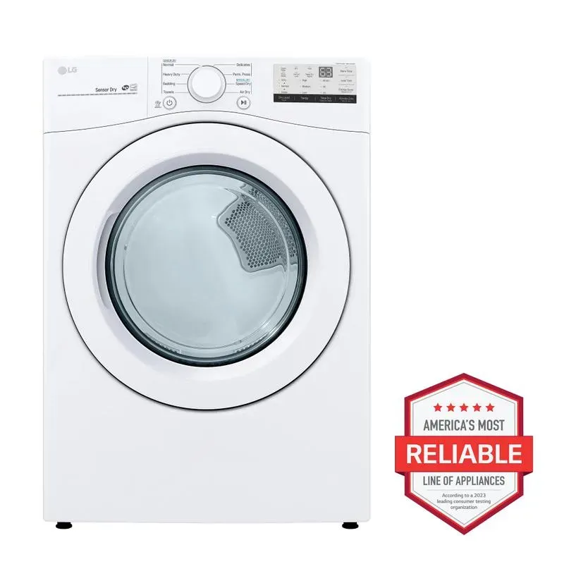 LG gas dryer white